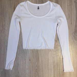 Pacsun White Long Sleeve Top